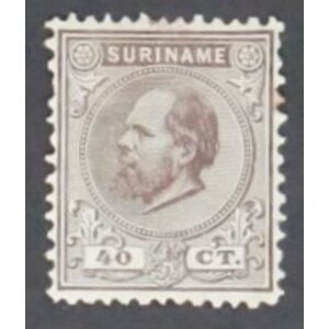 NVPH -    12, Postage stamp (Suriname), Issued in the years:  1873-1889, Mint Hinghed (MH)