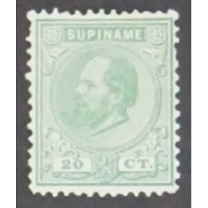 NVPH -     9, Postage stamp (Suriname), Issued in the years:  1873-1889, Mint Hinghed (MH)