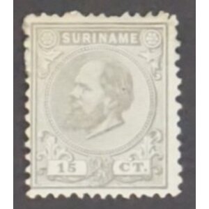 NVPH -     8, Timbre (Suriname), Émis dans les années:  1873-1889, Neuf avec Charnière (MH)