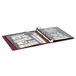 Album Uniplate (Luxus) with slipcase, excl. sheets - Wine red - 3 Rings - Dim: 270 x 295 x 65 mm ■ per piece -