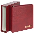 Album Uniplate (Luxus) with slipcase, excl. sheets - Wine red - 3 Rings - Dim: 270 x 295 x 65 mm ■ per piece -