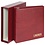 Album Uniplate (Luxus), met cassette, excl. bladen- Wijnrood - 3 Rings - Afm: 270 x 295 x 65 mm ■ per stuk