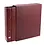 Compact A4, Album (4 anneaux ) Sans contenu, incl boite de protectie - Rouge vin - dim: 275 x 320 x 70 mm.