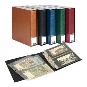 Album Publica  M (3532BN), incl. 20 Multi Collect sheets (MU1404), inserts (Black) and slipcase - Blue - 4 Rings - Dim: 245 x 270 x 60 mm