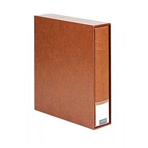 Album Publica  M (3532), inkl. Schutzkassette und ohne Blätter - Hellbraun - 4 Ringe - Abm: 245 x 270 x 60 mm