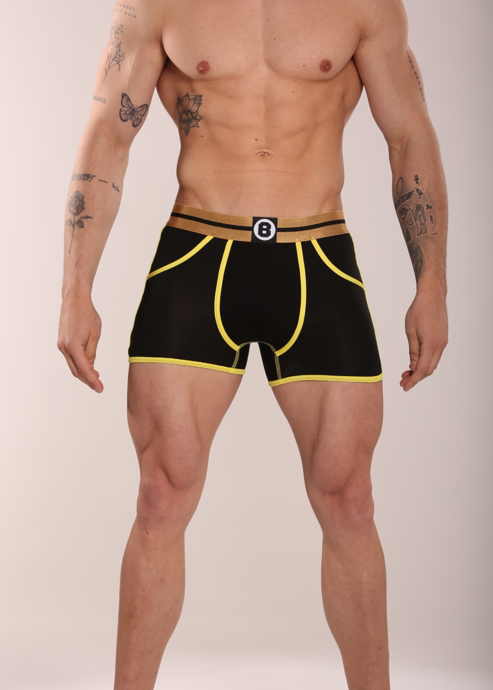 Heren Boxershort | Effen | Bamboo | Yellow Black