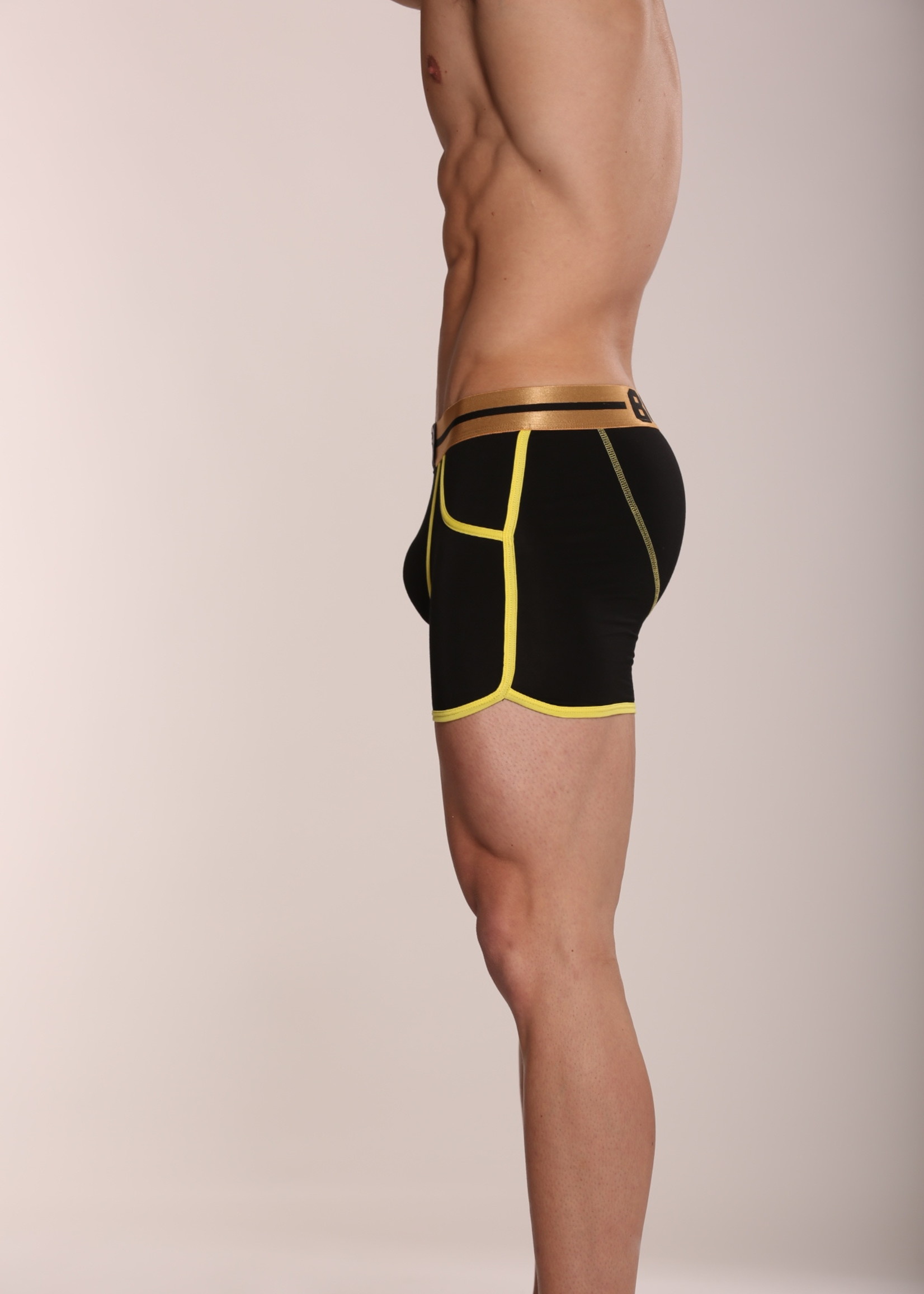 Heren Boxershort | Effen | Bamboo | Yellow Black