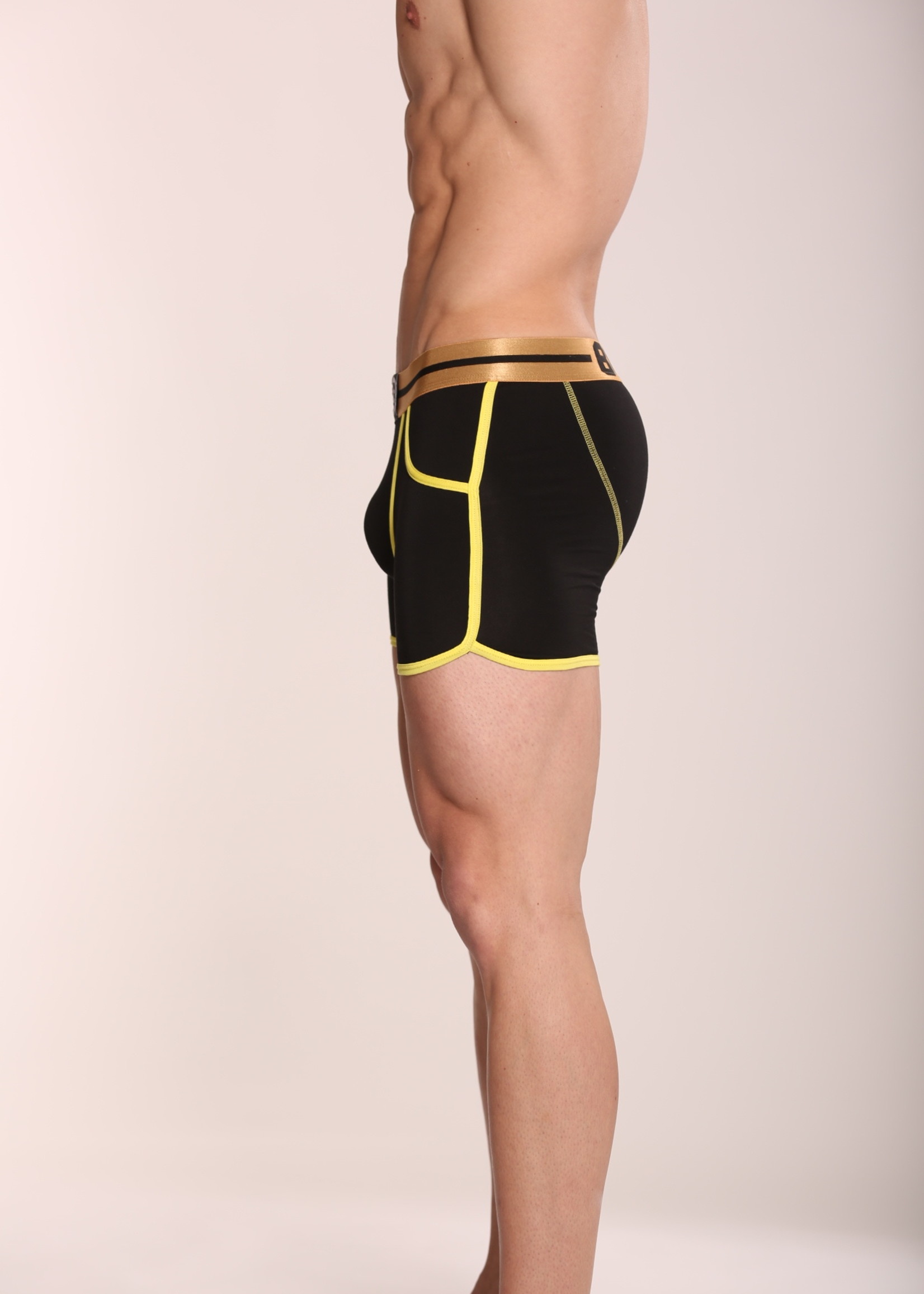 Heren Boxershort | Effen | Bamboo | Yellow Black