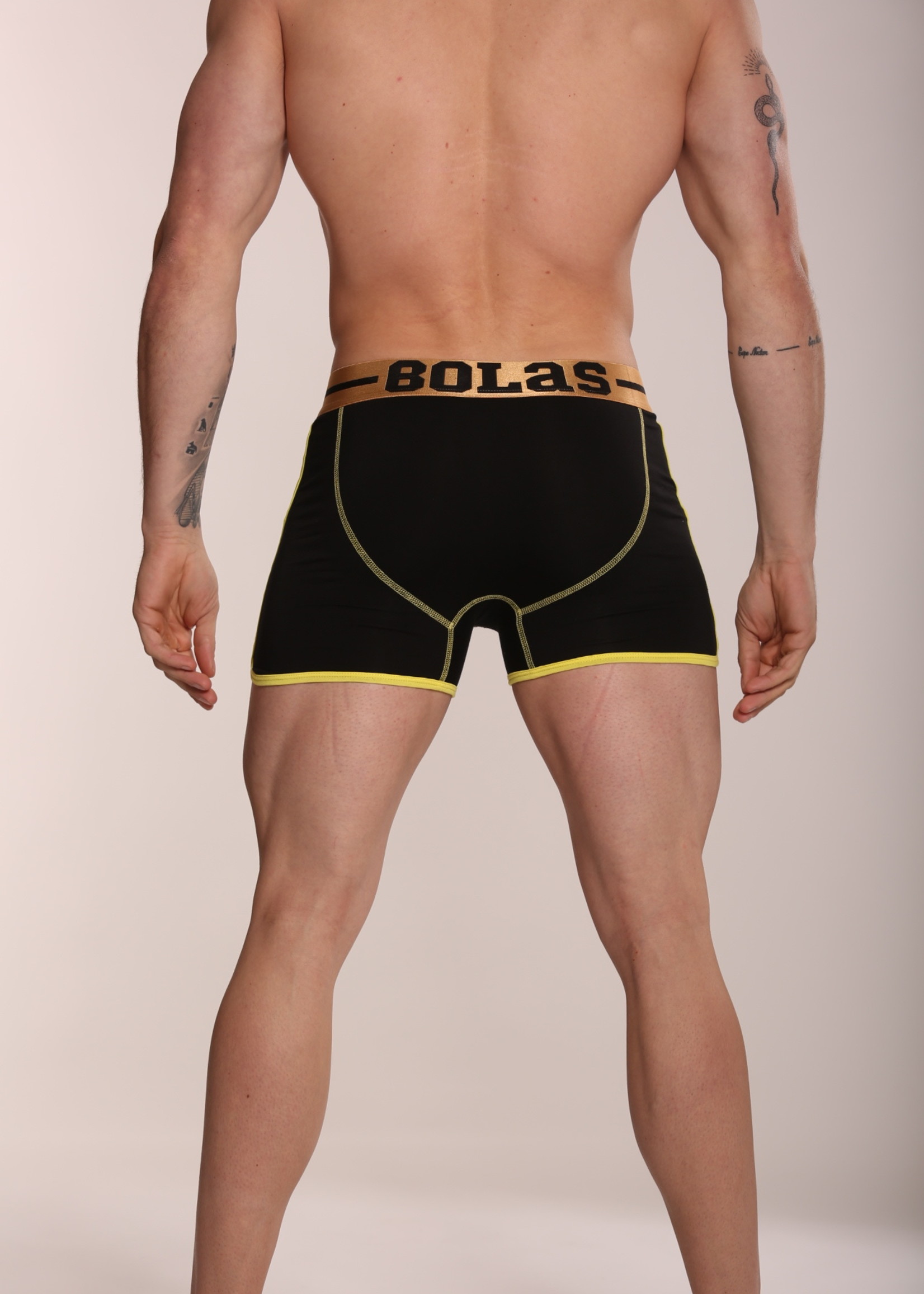 Heren Boxershort | Effen | Bamboo | Yellow Black
