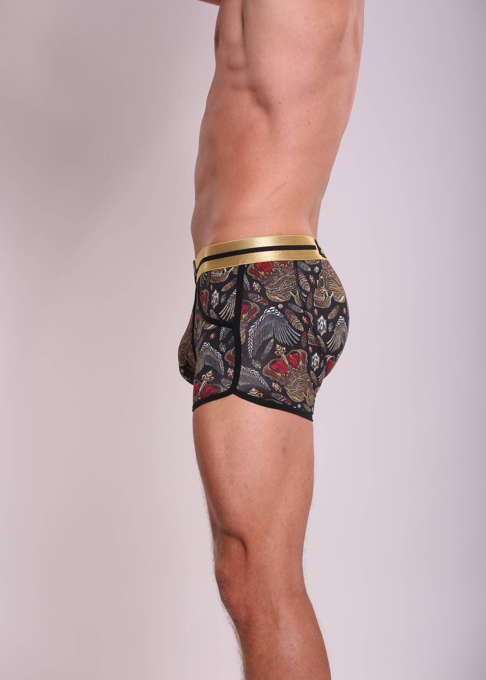 Heren Boxershort | Print  | New King | Katoen | Zwart |