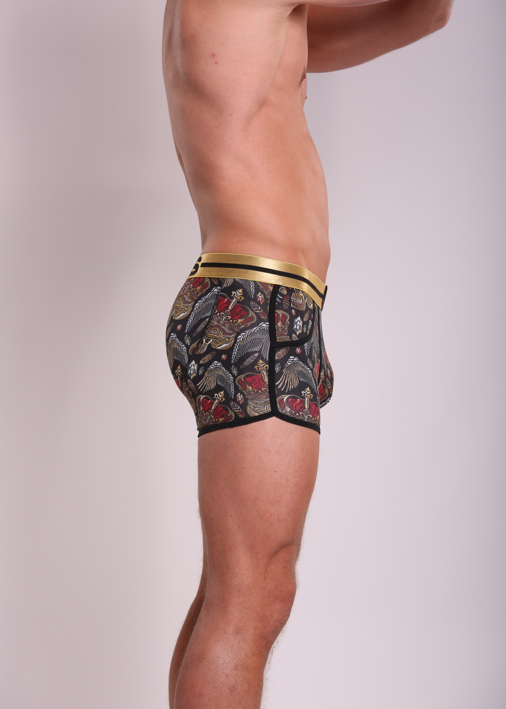 Heren Boxershort | Print  | New King | Katoen | Zwart |