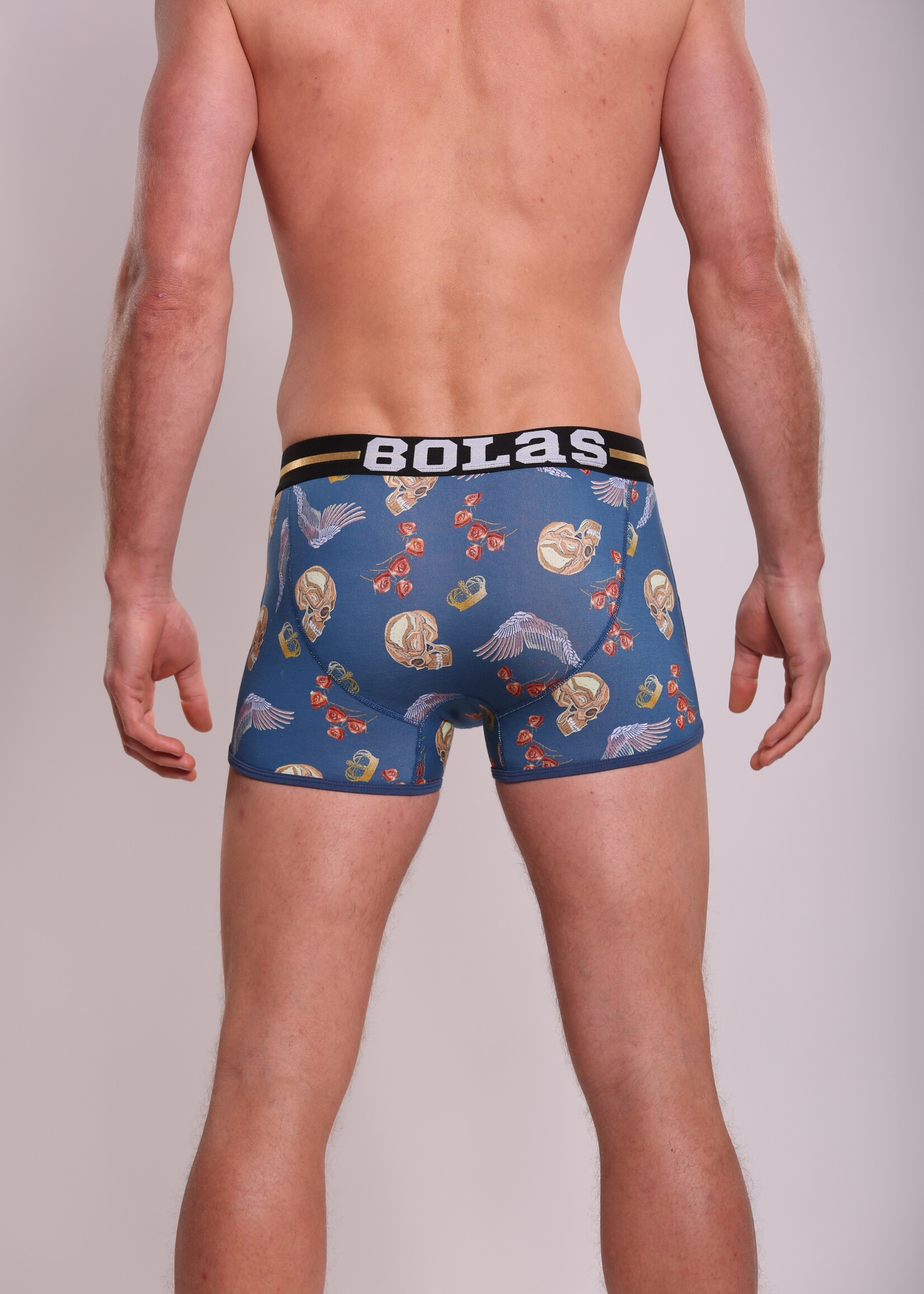 Heren Boxershort | Print | Fallen King | Katoen | Blauw |