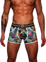 Heren Boxershort | Print  | Dance | Katoen | Geel Turquoise |