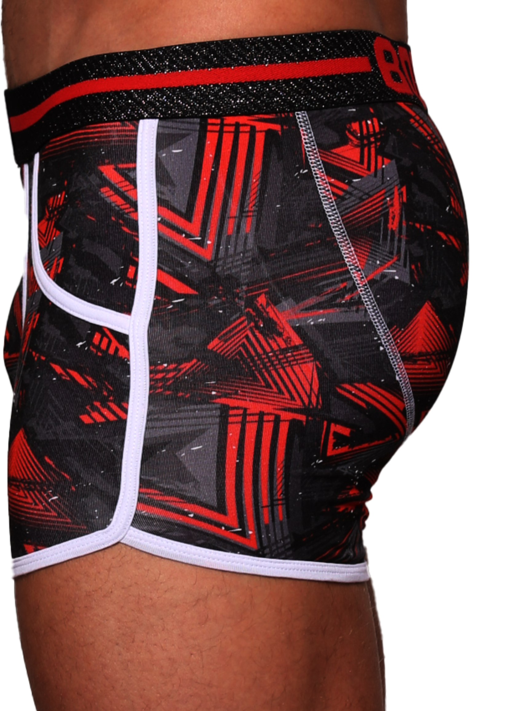 Heren Boxershort | Print Rood Zwart | Katoen