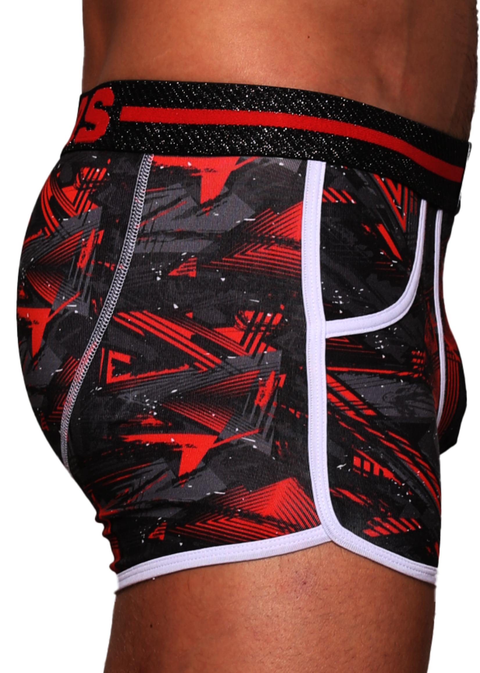 Heren Boxershort | Print Rood Zwart | Katoen