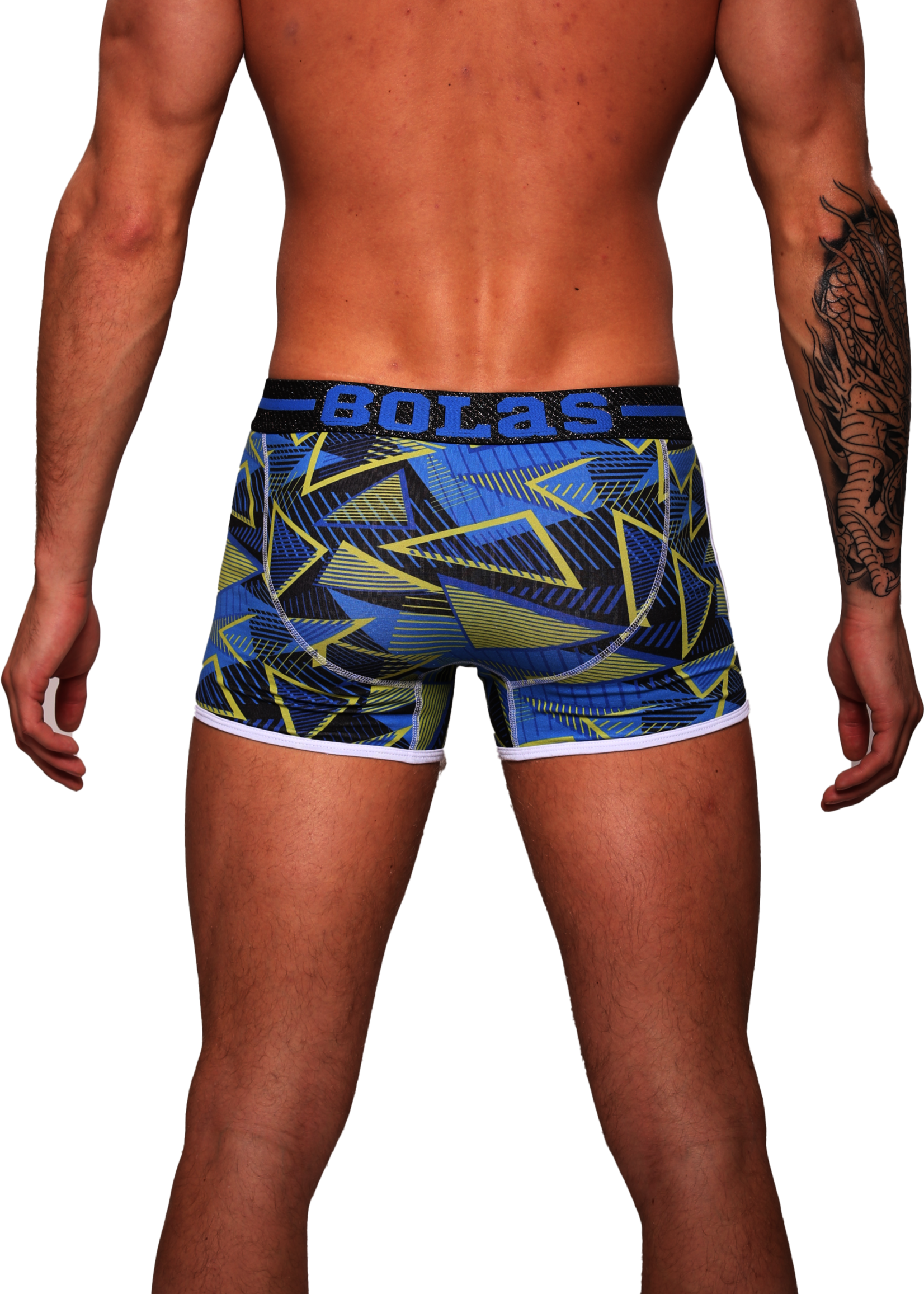 Heren Boxershort  | Print| Dance | Katoen | Blauw Groen |