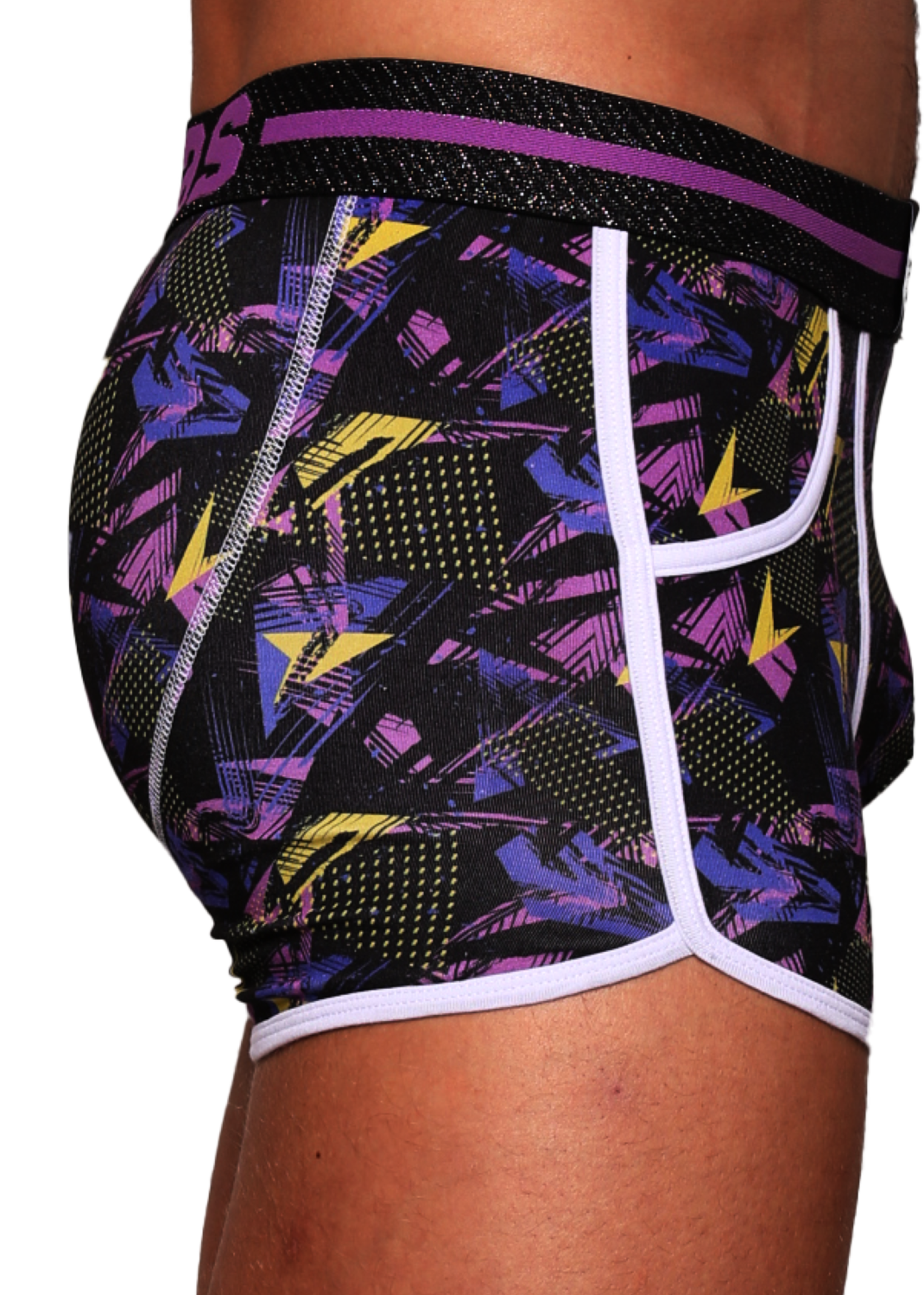 Heren Boxershort | Print | Dance | Katoen | Paars Geel |