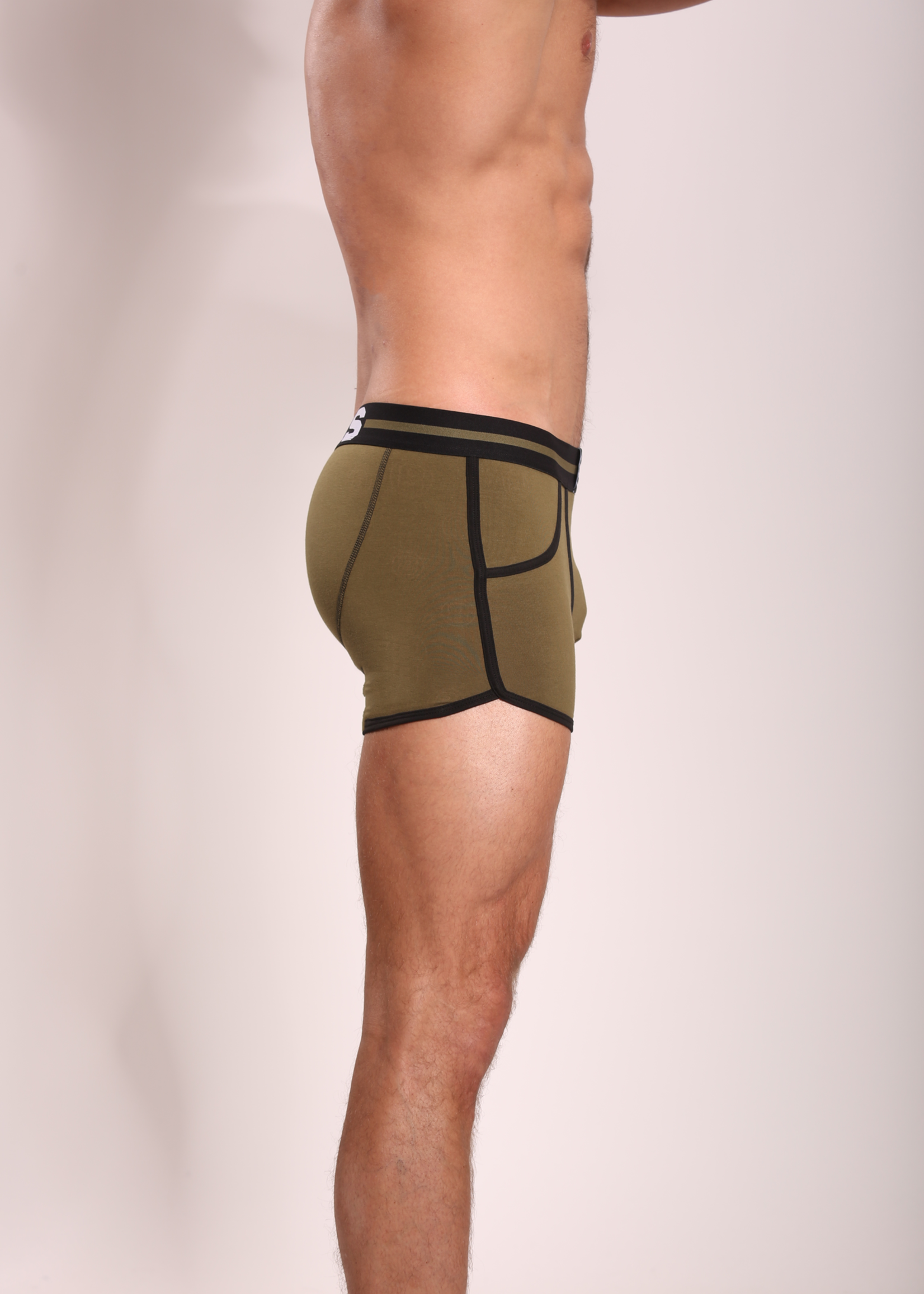 Heren Boxershort |  Army Green | Katoen | Effen Kleur