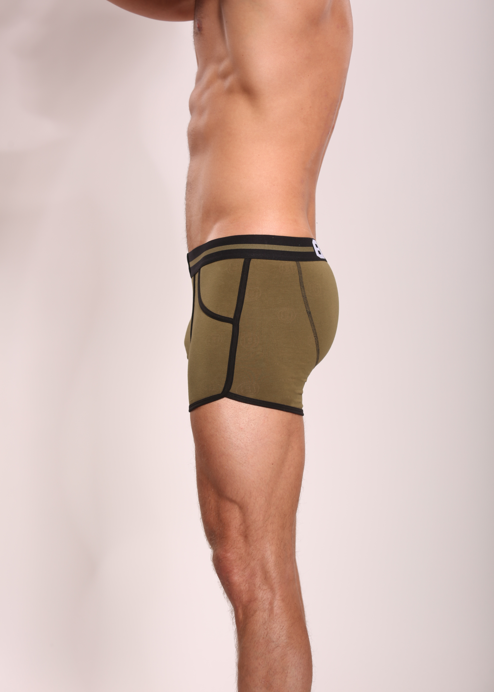 Heren Boxershort |  Army Green | Katoen | Effen Kleur