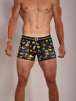 PRE ORDER =>Heren Boxershorts – met print | Tropical Fruits & Drinks| Katoen | Zwart | Bolas Underwear