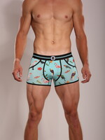 PRE ORDER => Heren Boxershorts – met print | Tropical Birds  & Flowers | Katoen | Blauw | Bolas Underwear