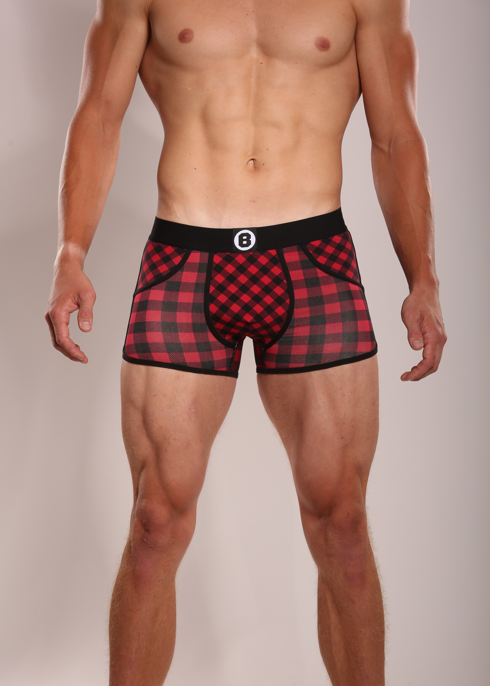 Heren Boxershorts| Print | Blocked | Katoen | Rood Zwart |