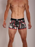 Heren Boxershort |Print|  Raw Snow | Katoen | Rood Zwart |