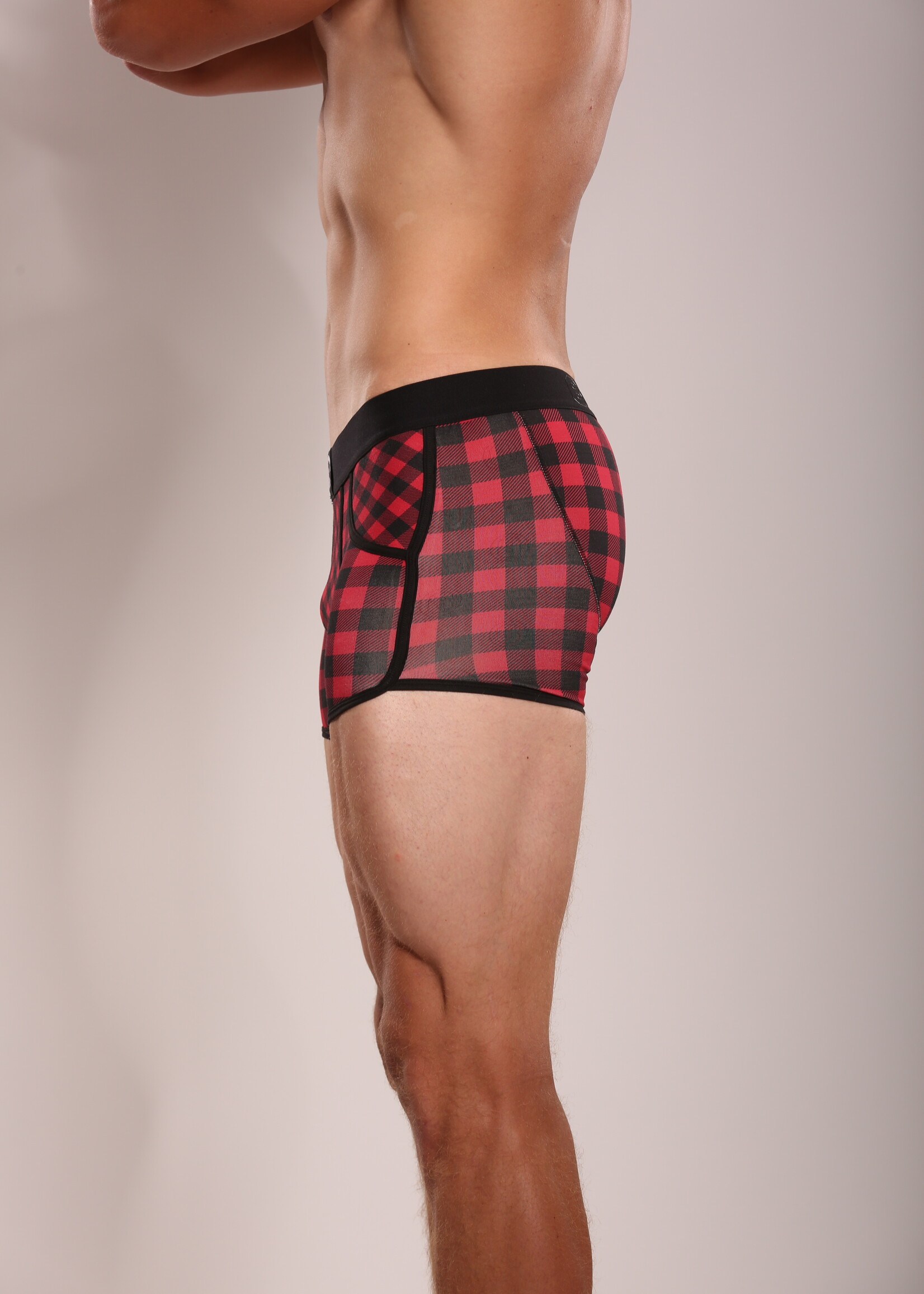 Heren Boxershorts| Print | Blocked | Katoen | Rood Zwart |