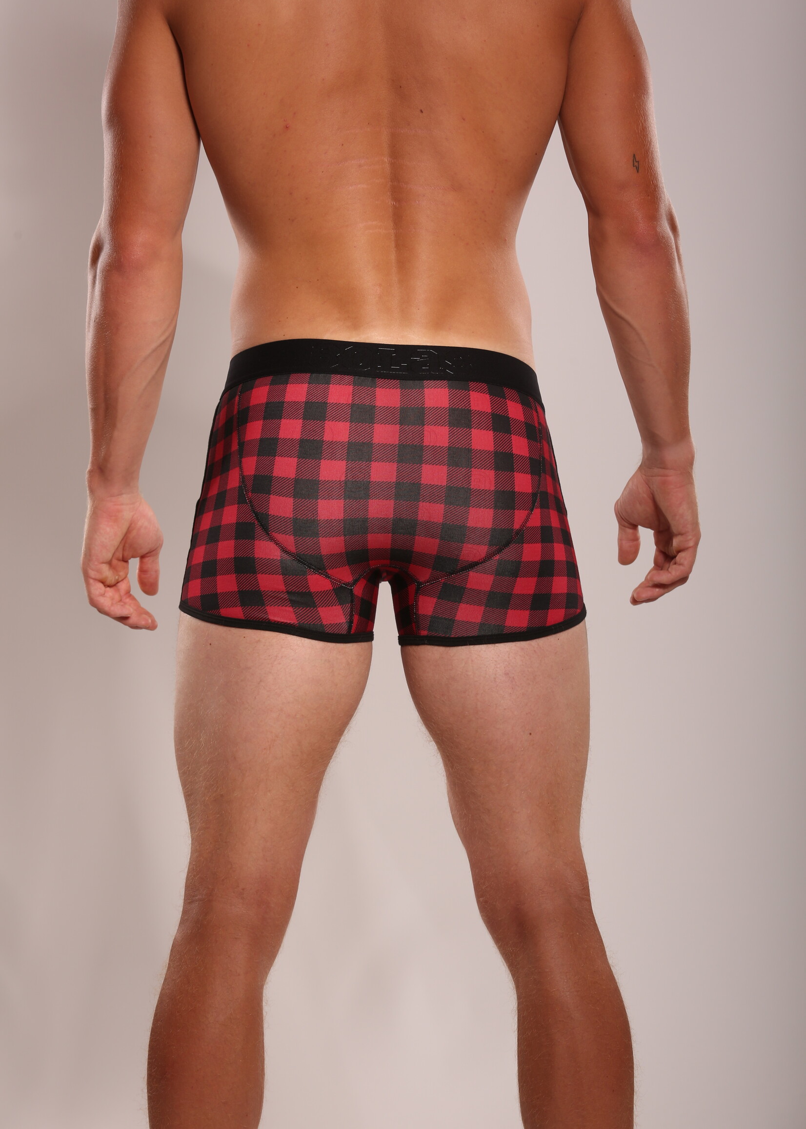 Heren Boxershorts| Print | Blocked | Katoen | Rood Zwart |