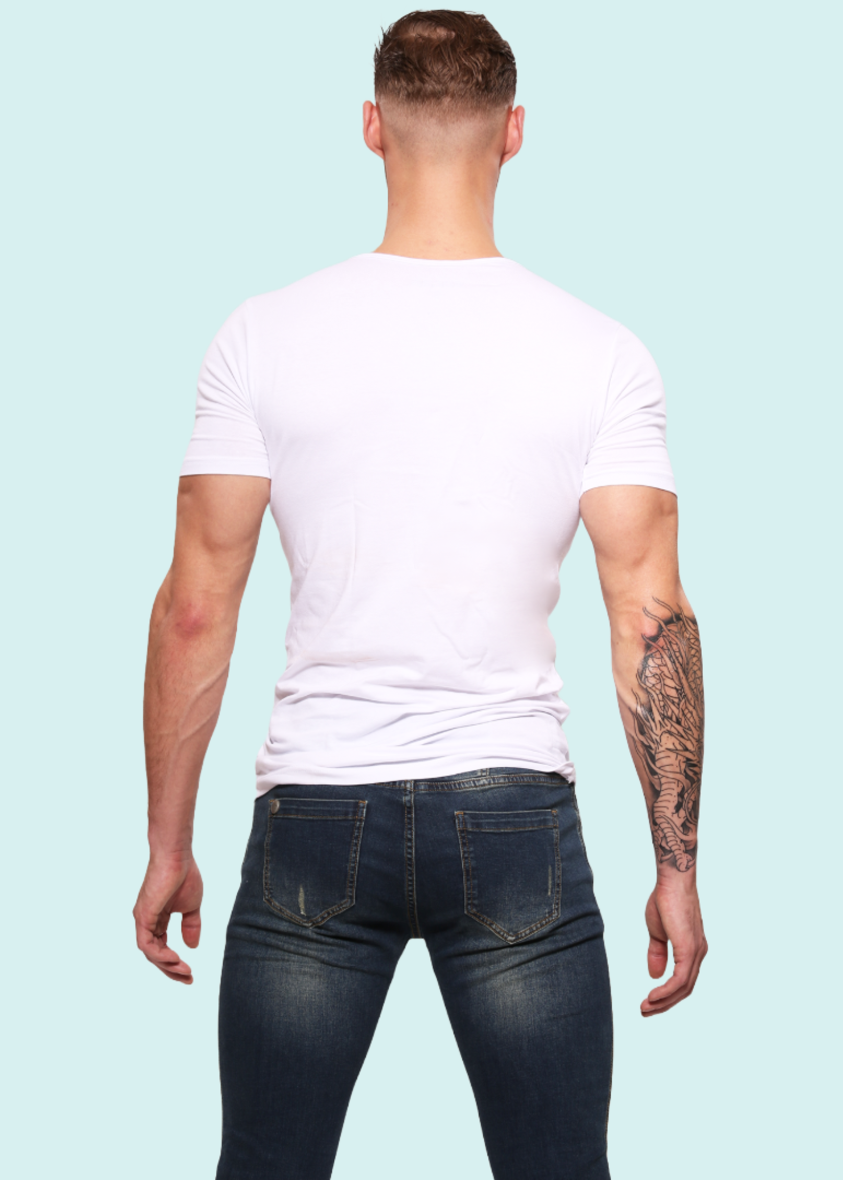 Heren T-Shirt | Bamboe | Basic Wit | Ronde Hals