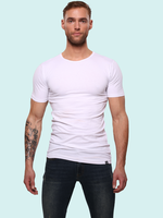 Heren T-Shirt | Bamboe | Basic Wit | Ronde Hals