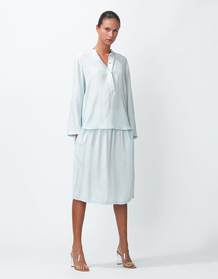 Dutchess Lucky skirt silk  - light blue