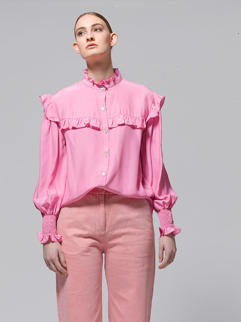 Romantic blouse - pink - Dutchess - Shop