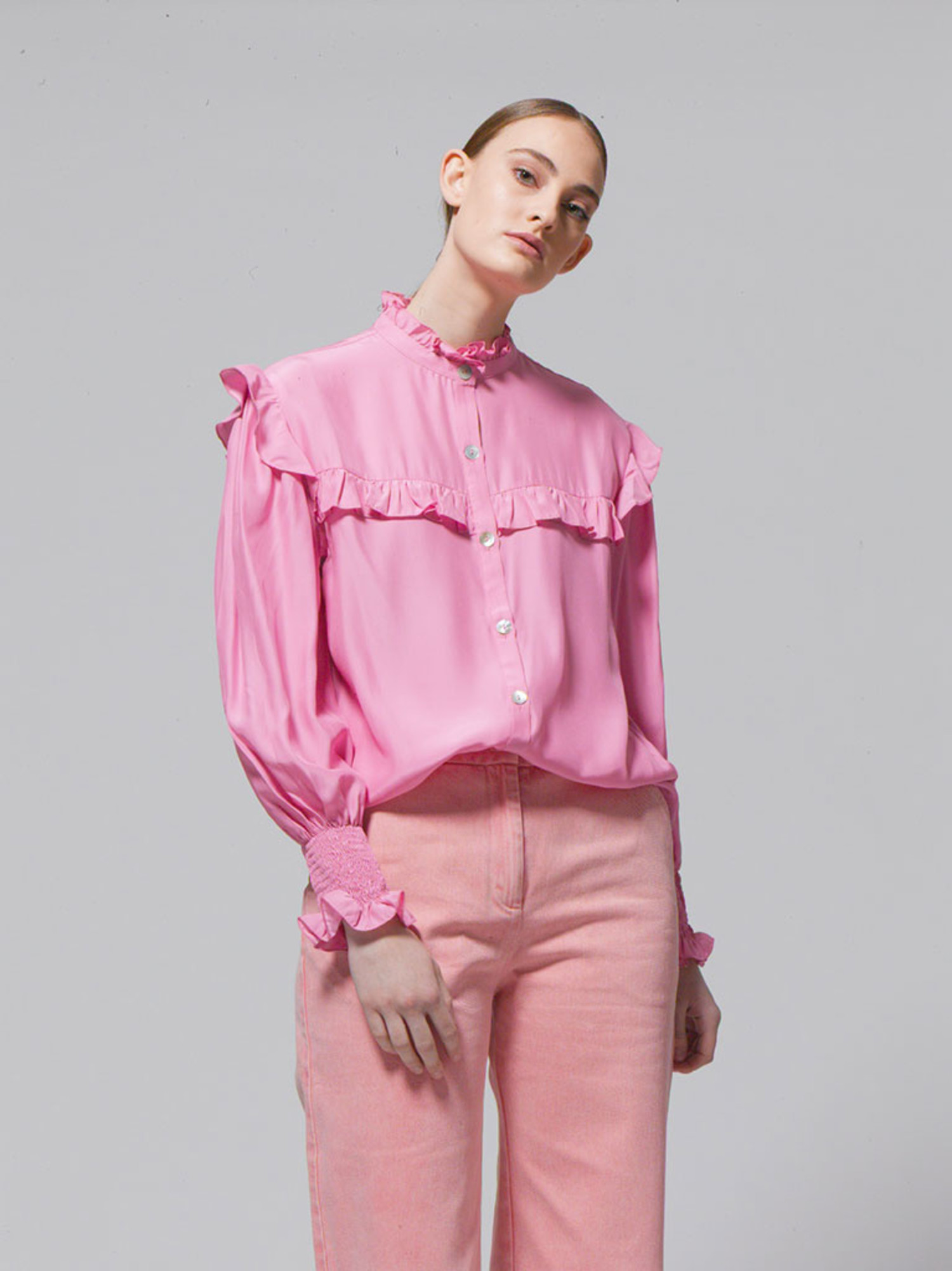 verlangen Higgins krant Romantic blouse - roze - dutch-ess.com