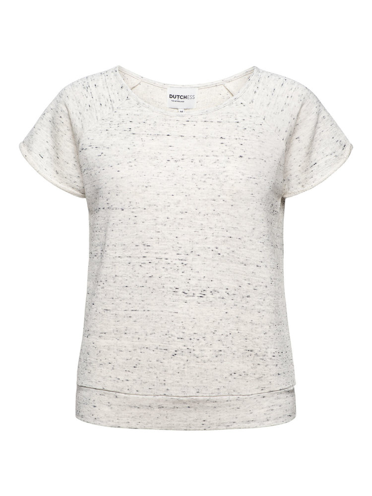 Dutchess Raw top - white melange