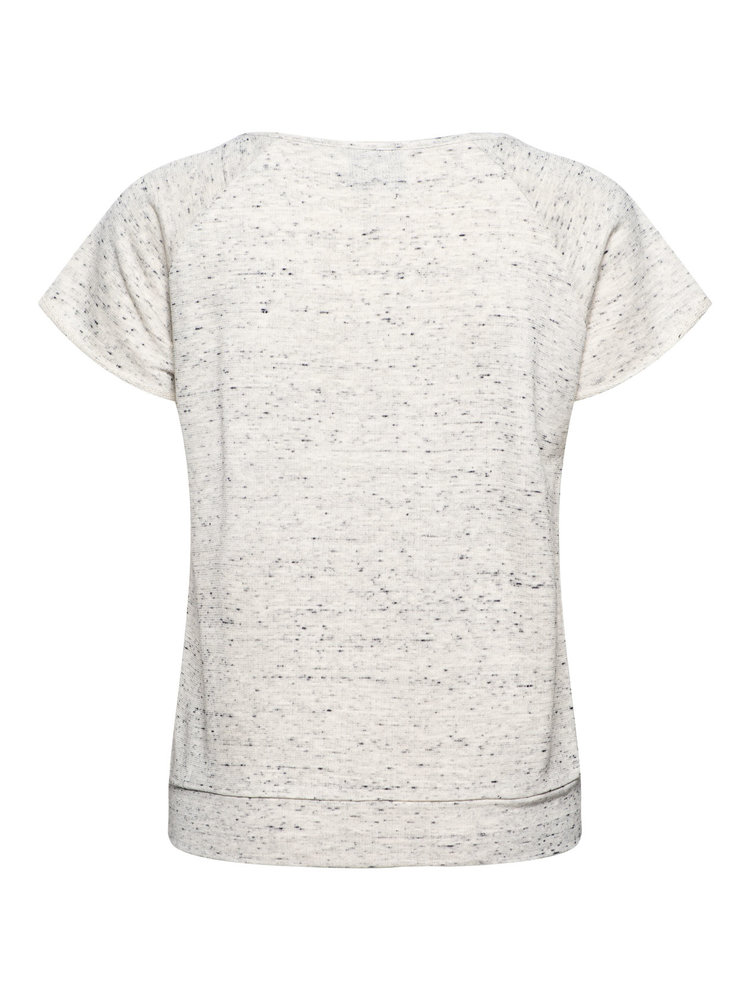 Dutchess Raw top - white melange