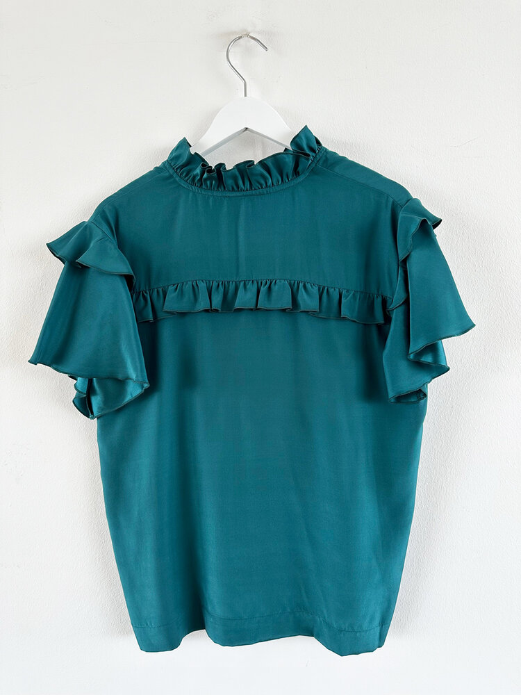 Dutchess Yarra blouse - hunter green