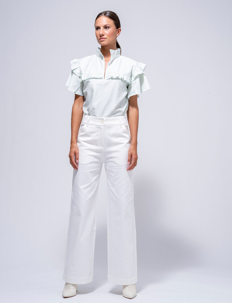 Dutchess Yarra blouse - pale aqua