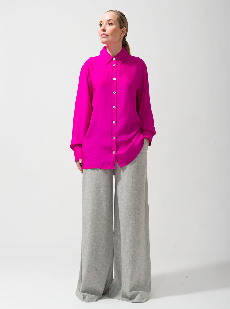 Dutchess Coogee  shirt  zijde - neon roze