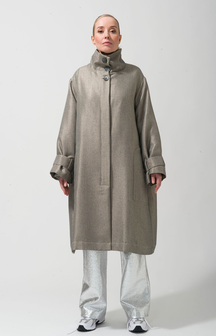 Dutchess Le six coat  - grey shine