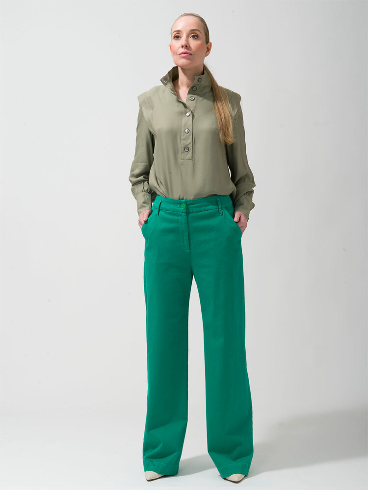 Dutchess Ray blouse - linde groen