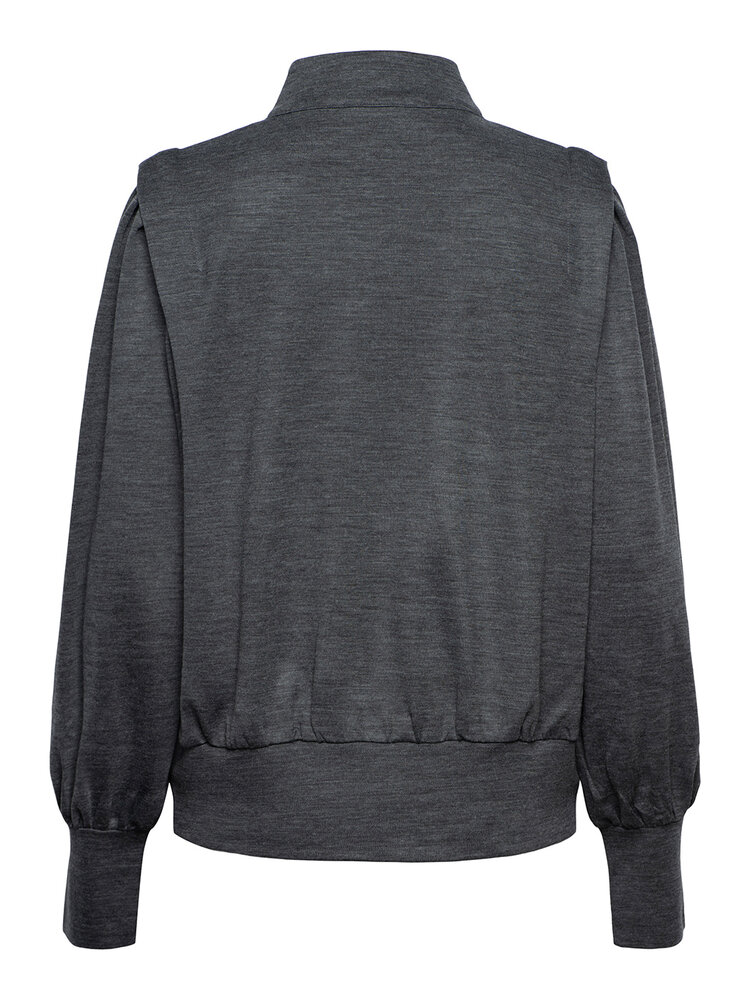 Dutchess Yves top - dark grey melange
