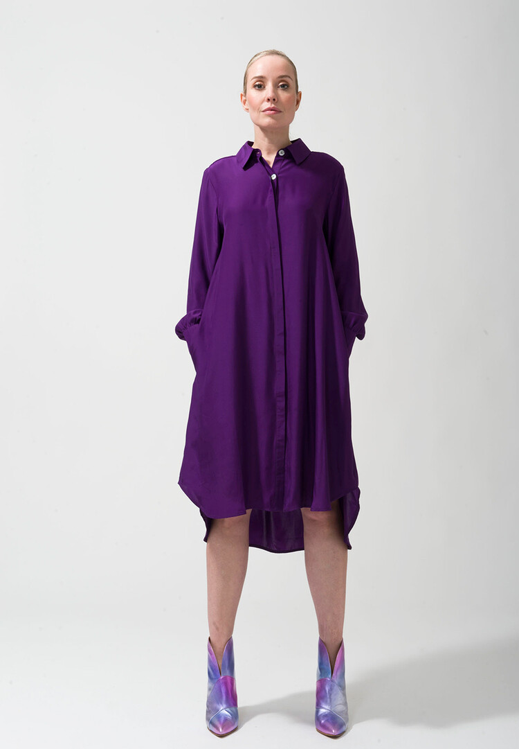 Dutchess Power jurk - paarse zijde