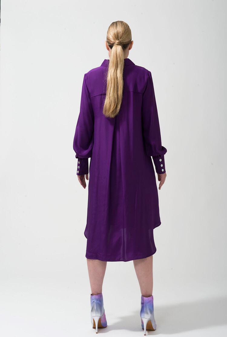 Dutchess Power dress - purple silk