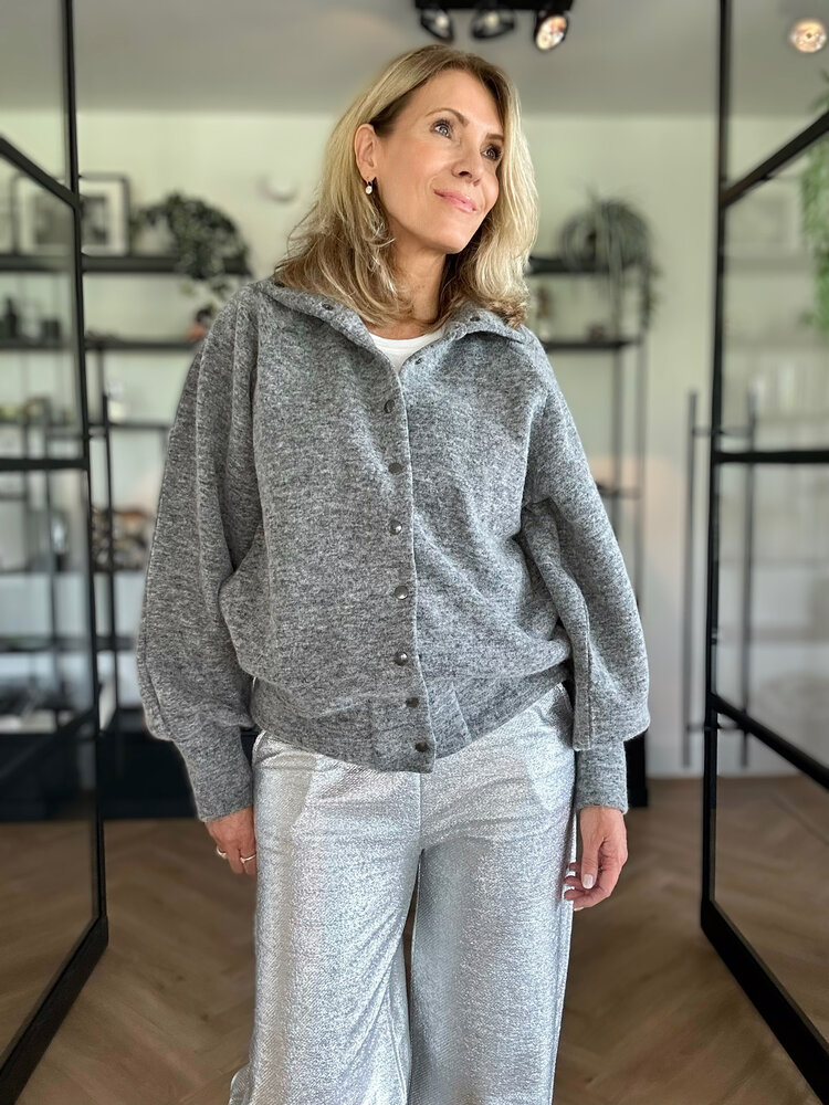 Dutchess Banksy jacket  - grijs melange