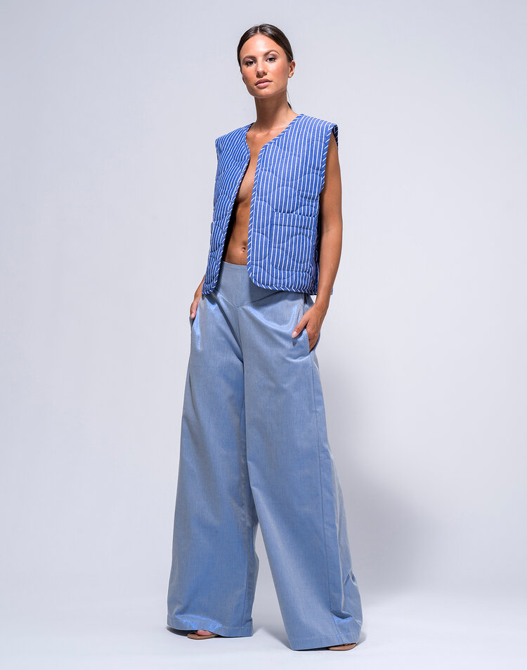 Dutchess Biarritz gilet - blue stripe