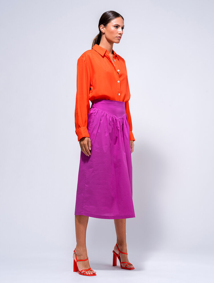 Dutchess Coogee shirt silk - coral