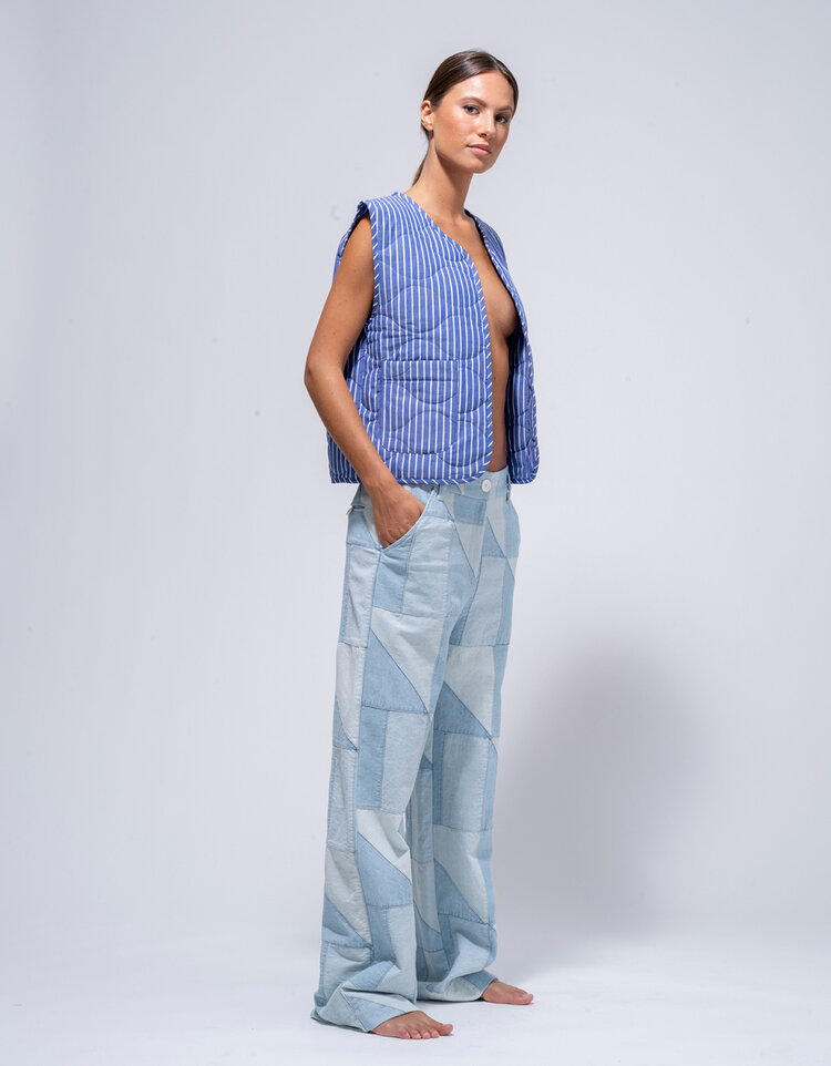 Dutchess Biarritz gilet - blue stripe