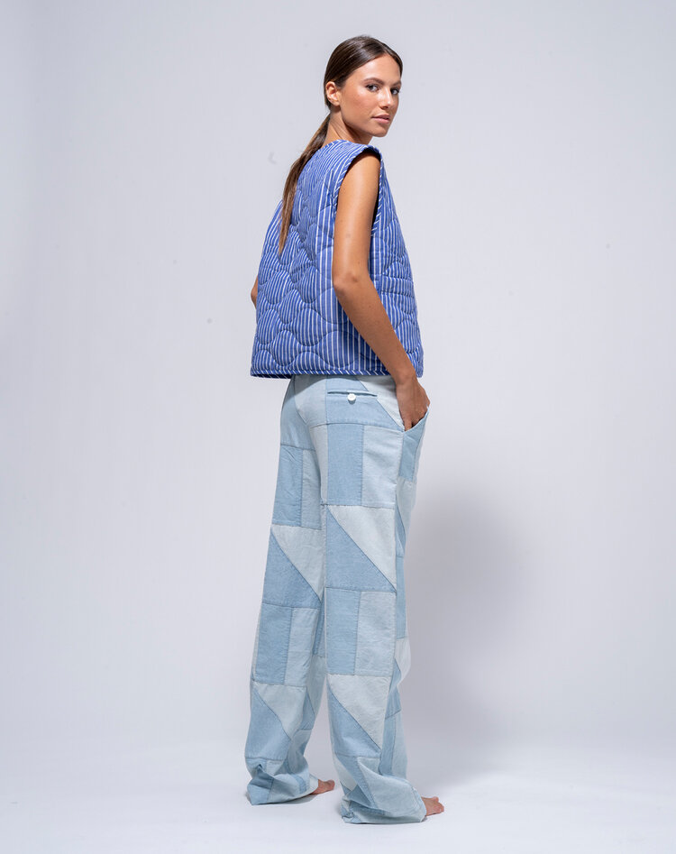 Dutchess Biarritz gilet - blue stripe