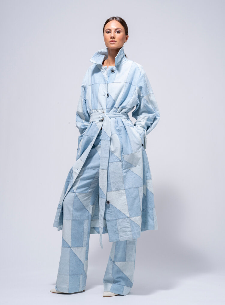 Dutchess Azur trench  - patchwork